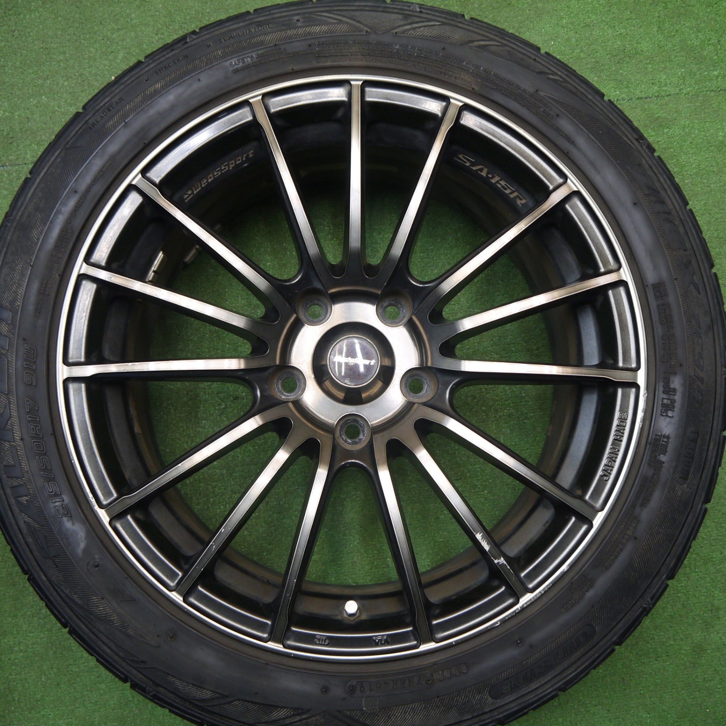 4本価格★WedsSport SA-15R 215/50R17 ファルケン ZIEX ZE914 17インチ ウェッズスポーツ PCD114.3/5H★6011907Hノ