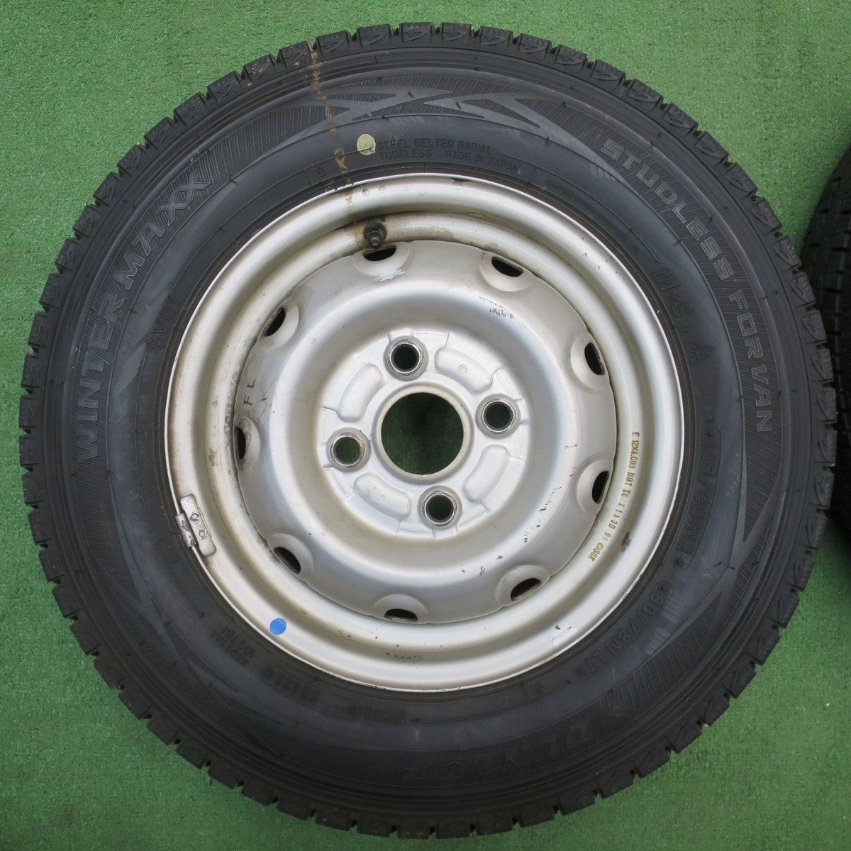 バリ溝！22年！ほぼ10分★スタッドレス 145/80R12 80/78N ダンロップ ウインターマックス SV01 TOPY スチール 12インチ PCD100/4H★6022301NJス