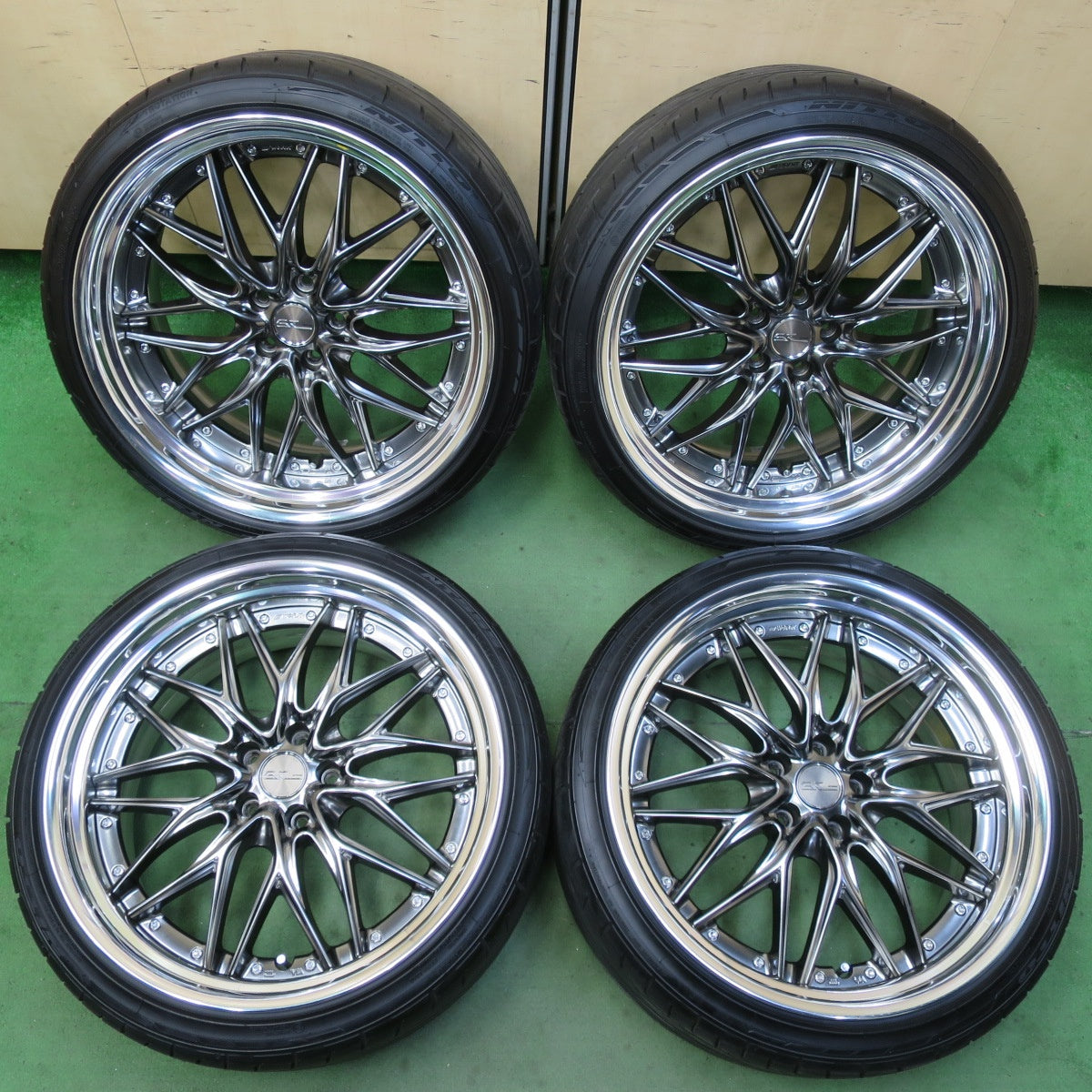 バリ溝！24年！キレイ！ほぼ10分★WORK SCHWERT QUELL SWM-SR 245/35R21 ニットー NT555 G2 21インチ ワーク シュバート クヴェル PCD114.3/5H★5071608イノ