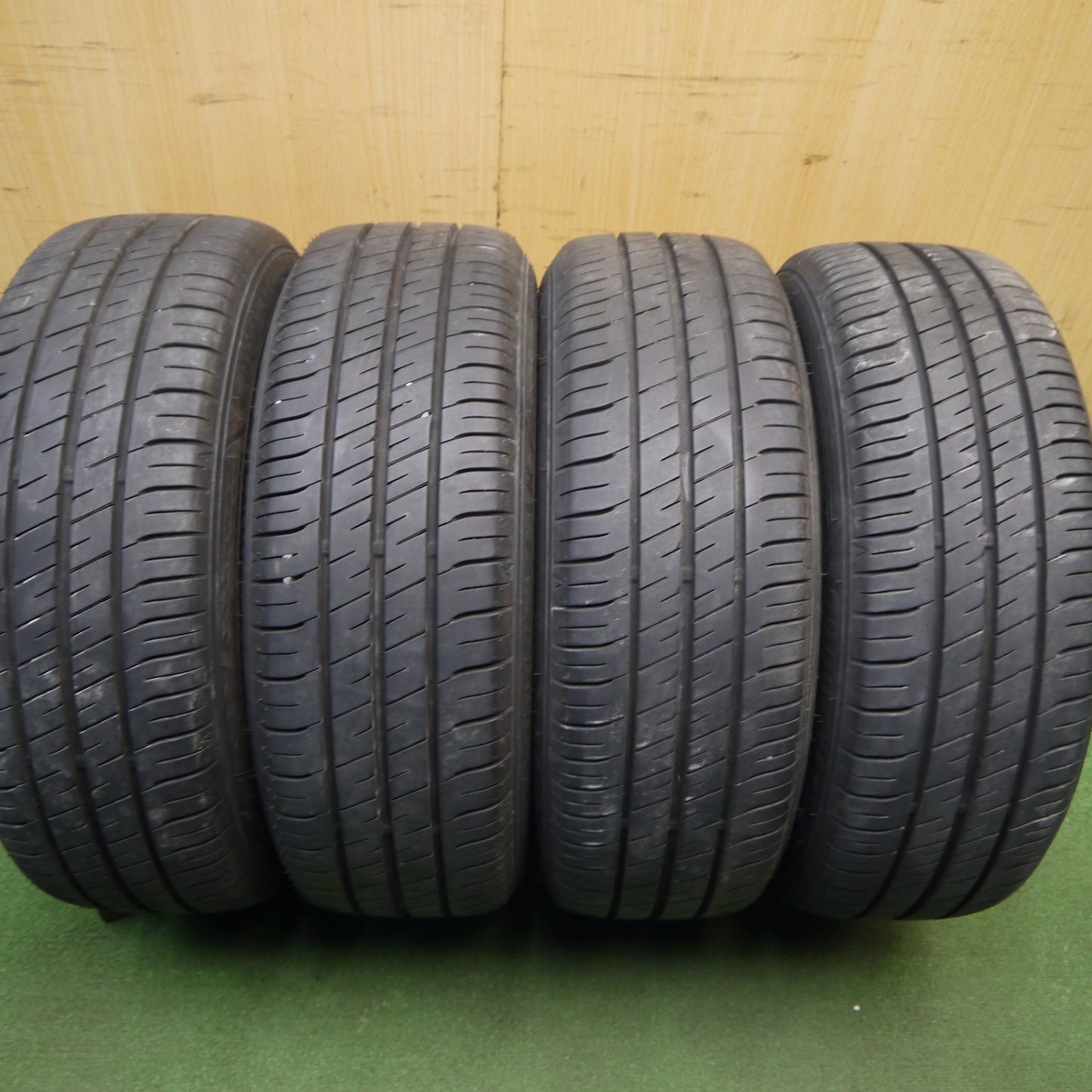 バリ溝！24年！9.5分★185/55R15 グッドイヤー EfficientGrip ECO EG02 社外 アルミ 15インチ PCD100 114.3/4H マルチ★6032310Hノ