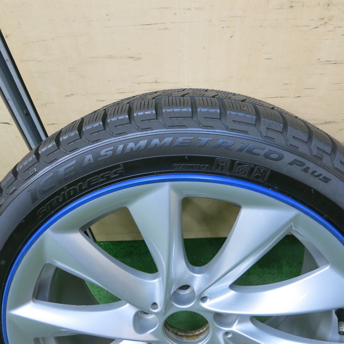 キレイ 1本★BMW F30 F31 3シリーズ 純正 225/45R18 スタッドレス ピレリ アイスアシンメトリコ プラス PCD120/5H★5030402ナス