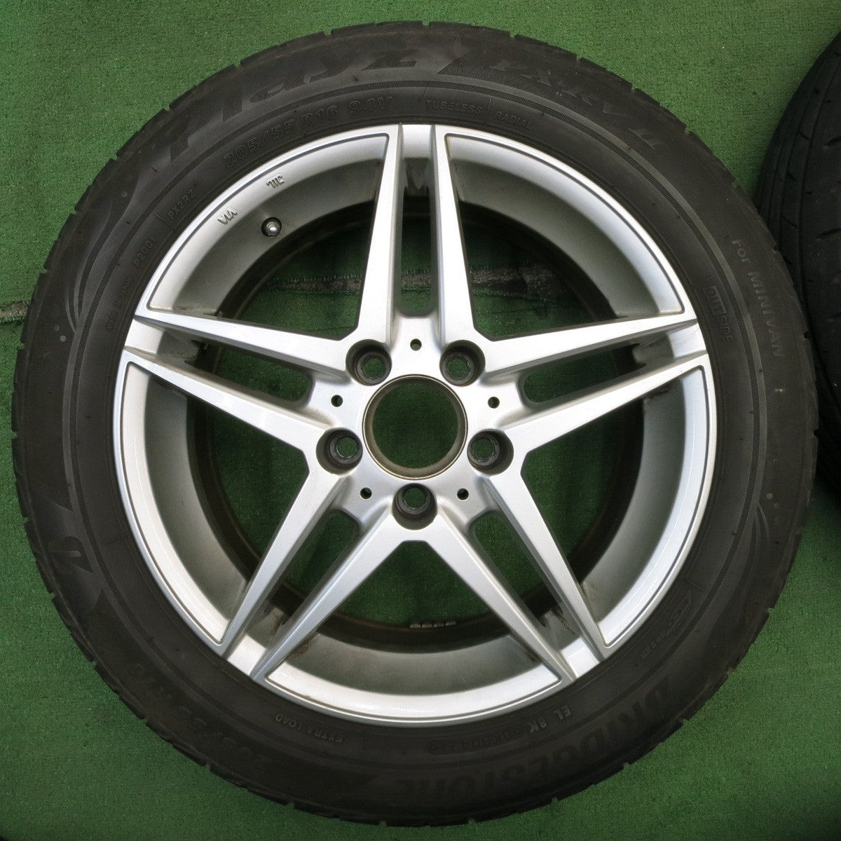 4本価格！21年★ベンツ 等 AGA Schalf 205/55R16 ブリヂストン プレイズ PX-RV2 シャルフ 16インチ PCD112/5H★5060301NJノ