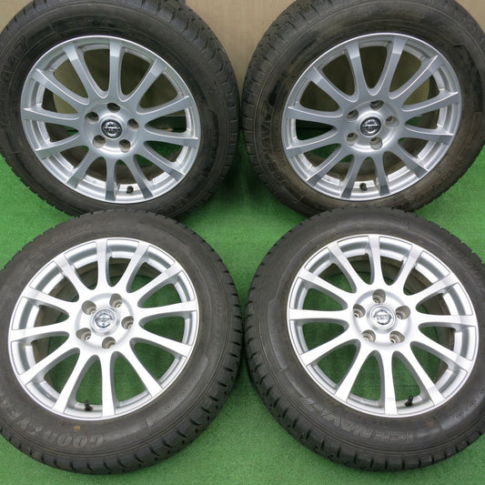 [送料無料] バリ溝！キレイ！9分★日産 V37 スカイライン 純正 225/55R17 スタッドレス グッドイヤー アイスナビ7 17インチ PCD114.3/5H★4111802NJス