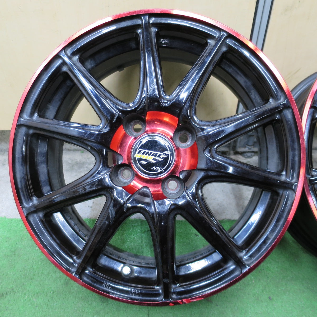 4本価格★FINAL SPEED MiD A-TECH 15インチ ホイール ファイナルスピード マルカ 15×5.5J PCD100/4H★6060904NGホ