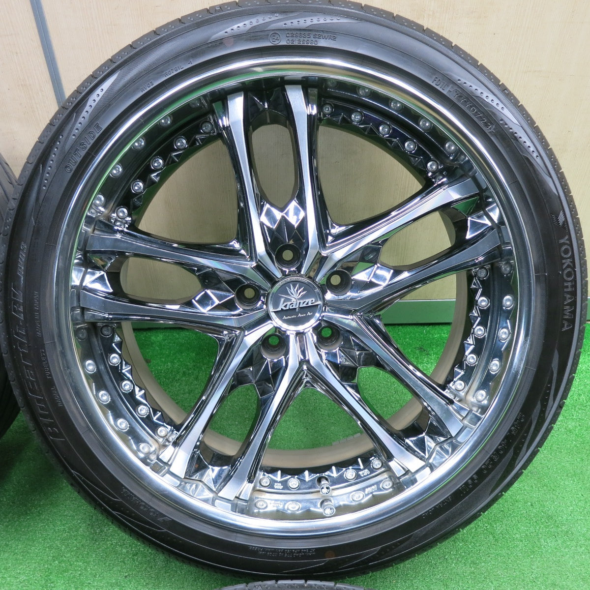 [送料無料] バリ溝！23年！キレイ！9.5分★kranze SCINTILL 245/40R20 ヨコハマ BluEarth-RV RV03 クレンツェ シンティル 20インチ PCD114.3/5H★4111809TNノ