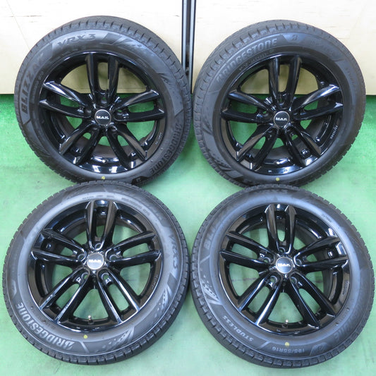 [送料無料] バリ溝！23年！キレイ！9.5分★MINI ミニ 等 MAK オクスフォード 195/55R16 スタッドレス ブリヂストン ブリザック VRX3 16インチ PCD112/5H★5032910イス