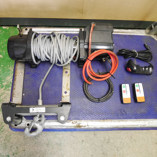 [送料無料] リモコン2点付き☆電動 ウィンチ Winch 12000lb ウインチ ホイスト 牽引 けん引 工具 メーカー 型式 不明☆