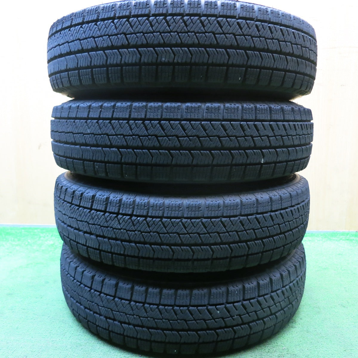 4本価格！22年★日産 モコ 純正 スチール 145/80R13 スタッドレス ブリヂストン ブリザック VRX2 13インチ PCD100/4H★5081404HAス