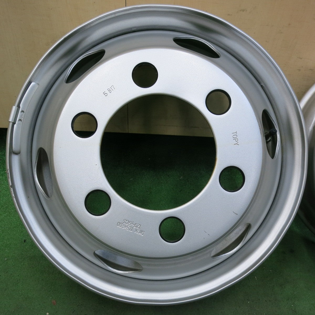 新車外し！ほぼ未使用！6本★トラック TOPY スチール ホイール 17.5インチ 17.5×6.00 127-9CS PCD222.25/6H★5070412SYホ