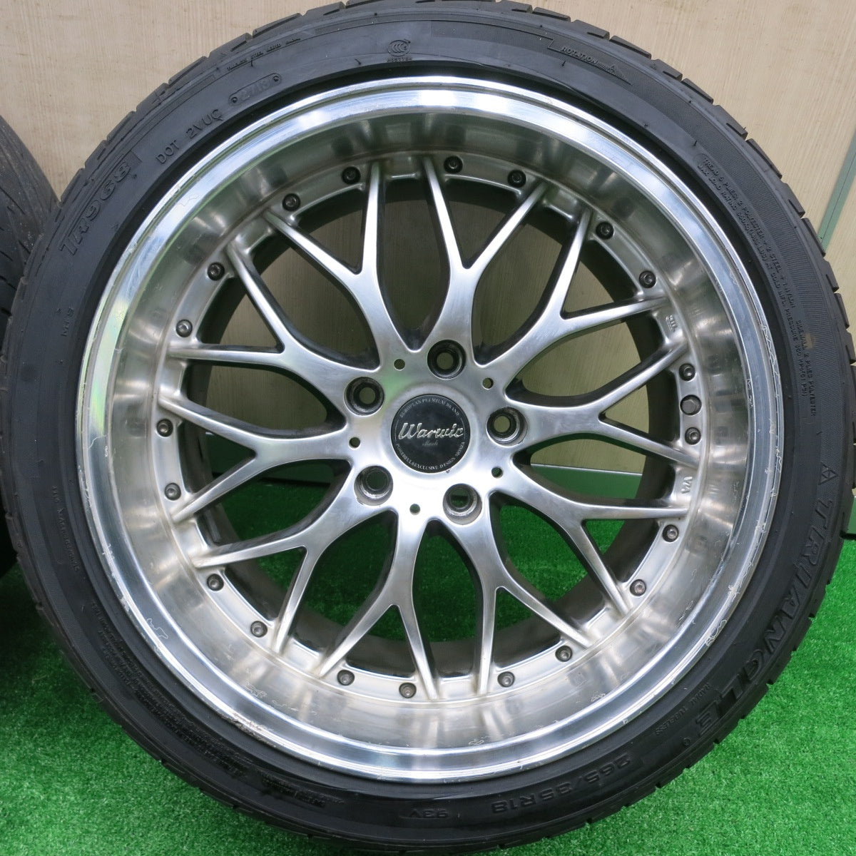 *送料無料* 4本★Warwic Mesh 235/40R18 265/35R18 マックスグレードSⅢ トライアングル TR968 ワーウィック メッシュ PCD114.3/5H★4073004HAノ