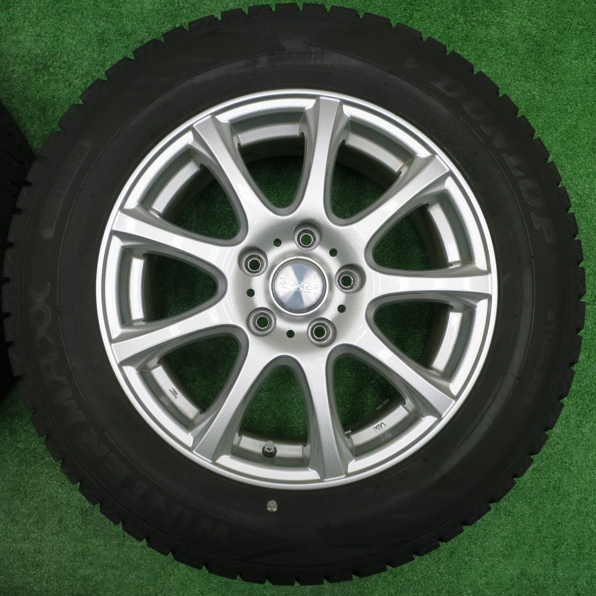 [送料無料] バリ溝！20年！キレイ！9.5分★スタッドレス 205/65R16 ダンロップ ウインターマックス WM02 DUFACT デュファクト PCD114.3/5H★4091304NJス