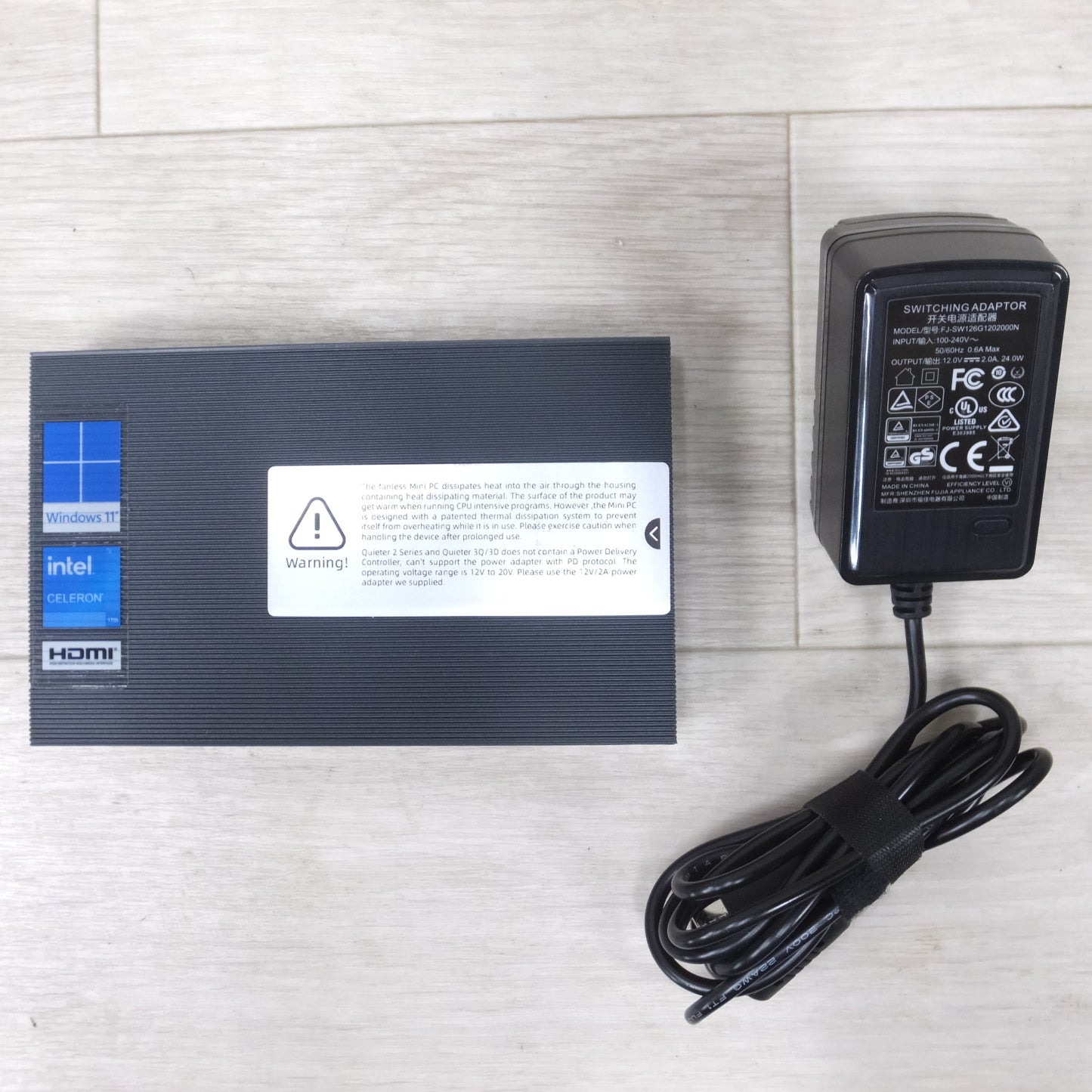 [送料無料] ◆MeLE ファンレス ミニ PC Quieter 3Q 81E N5105 Intel RAM 8GB HDD 128GB Win11 Pro 64bit 電源アダプター 付き (2)◆