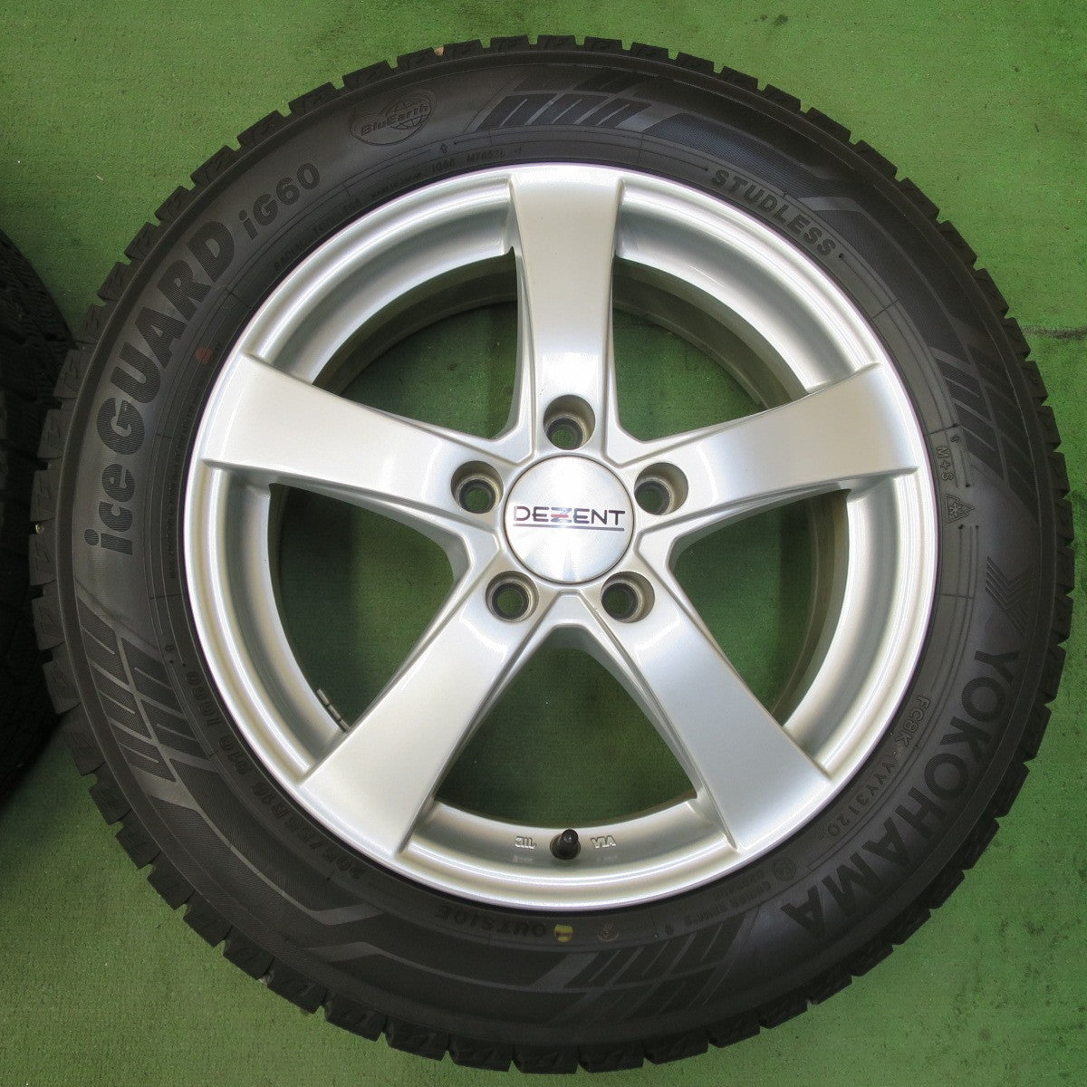 バリ溝！9.5分★ワーゲン 等 205/55R16 スタッドレス ヨコハマ アイスガード iG60 DEZENT ディゼント 16インチ PCD112/5H★5101604イス