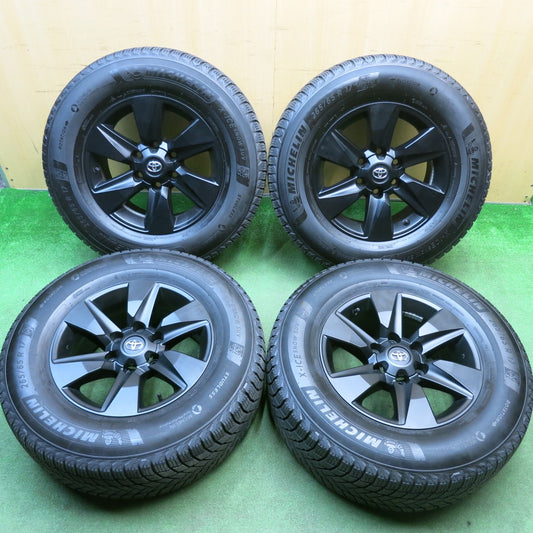 バリ溝！23年！9分★トヨタ 150系 ランクル プラド 純正 265/65R17 スタッドレス ミシュラン X-ICE SNOW SUV 17インチ マットブラック PCD139.7/6H★6031410HAス