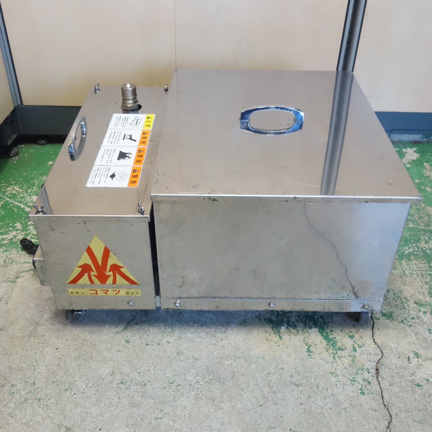 [送料無料] ☆コマツ製作所 食用油 ろ過機 適合 フライヤー 油量 40L Y-2 2023年製 油こし機 濾過 現状品☆