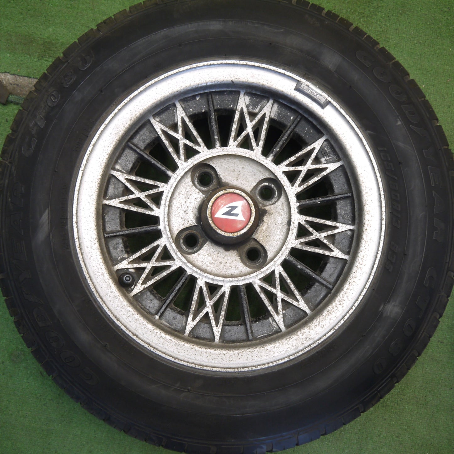 4本価格◎旧車 当時物 ZONA ゾーナ 165/80R13 グッドイヤー GT080 13インチ PCD114.3/4H◎6071008Hノ