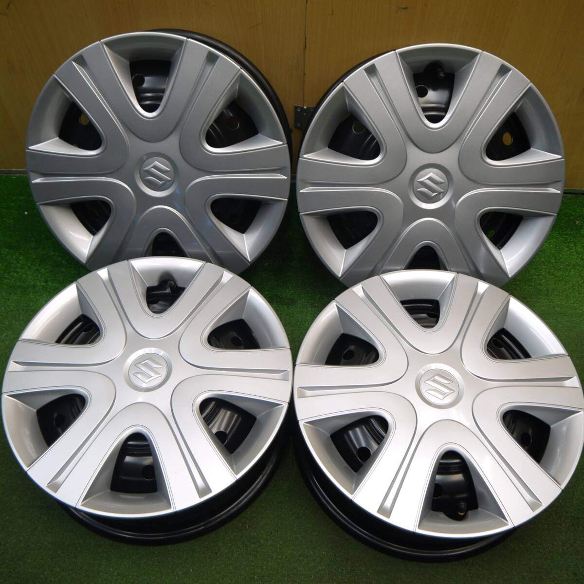 新車外し★スズキ スペーシア ハイブリッドＧ 純正 スチール ホイール 14インチ 14×4.5J PCD100/4H★5032109Hホ