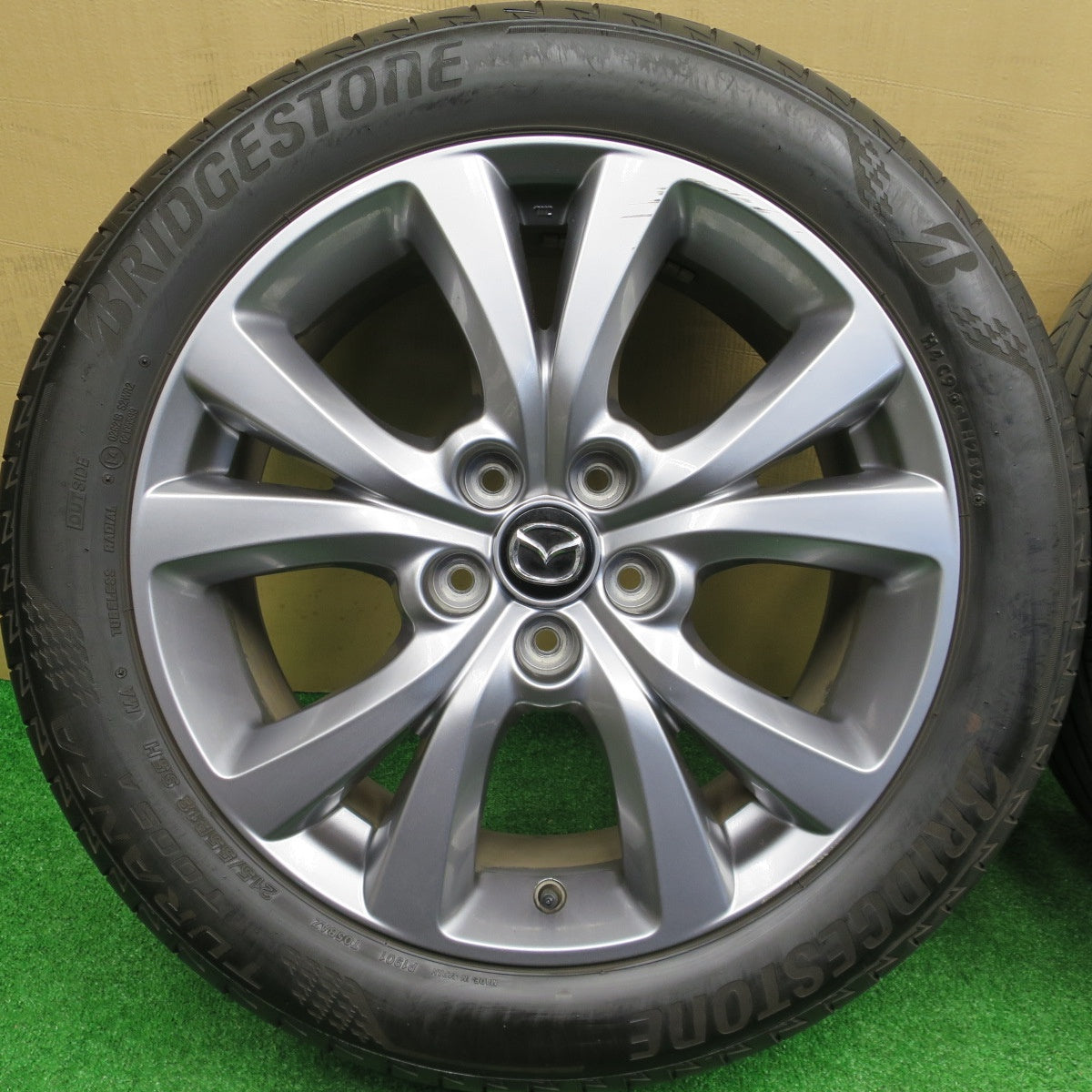 バリ溝！22年！9分★マツダ CX-30 純正 215/55R18 ブリヂストン トランザ T005A 18インチ CX30 PCD114.3/5H★5121105NKス