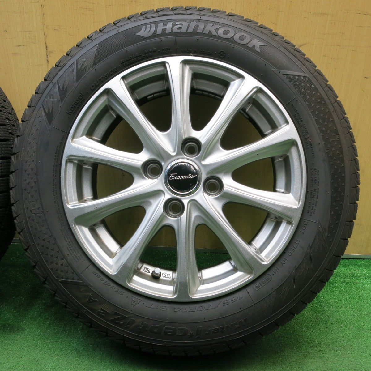 バリ溝！9.5分★スタッドレス 165/70R14 ハンコック ウインター アイセプト IZ 2A Exceeder エクシーダー 14インチ PCD100/4H★5051207NJス