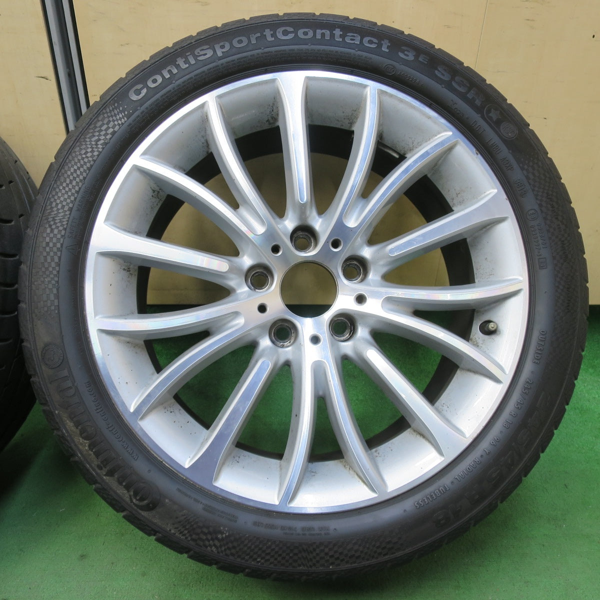 4本価格★BMW 5シリーズ F10 純正 245/45R18 コンチネンタル コンチスポーツコンタクト3E SSR 18インチ PCD120/5H★5070306イノ