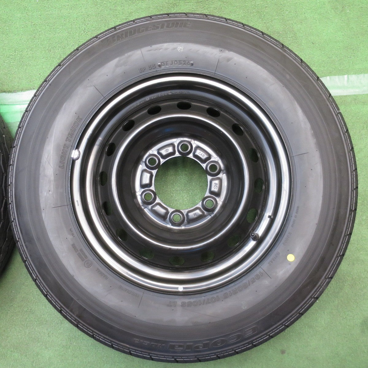 新車外し！26年◎トヨタ ハイエース 純正 スチール 195/80R15 107/105S ブリヂストン エコピア RD613 15インチ PCD139.7/6H◎6091911NJノ