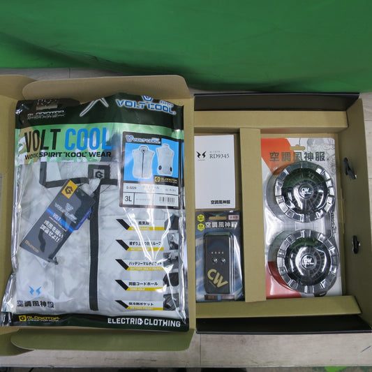 [送料無料] 未使用☆VOLT COOL ボルトクール コンプリート セット 空調服 G-5229 サイズ3L ベスト 50.タイダイ SCF305 RD9750 RD9880AJ☆