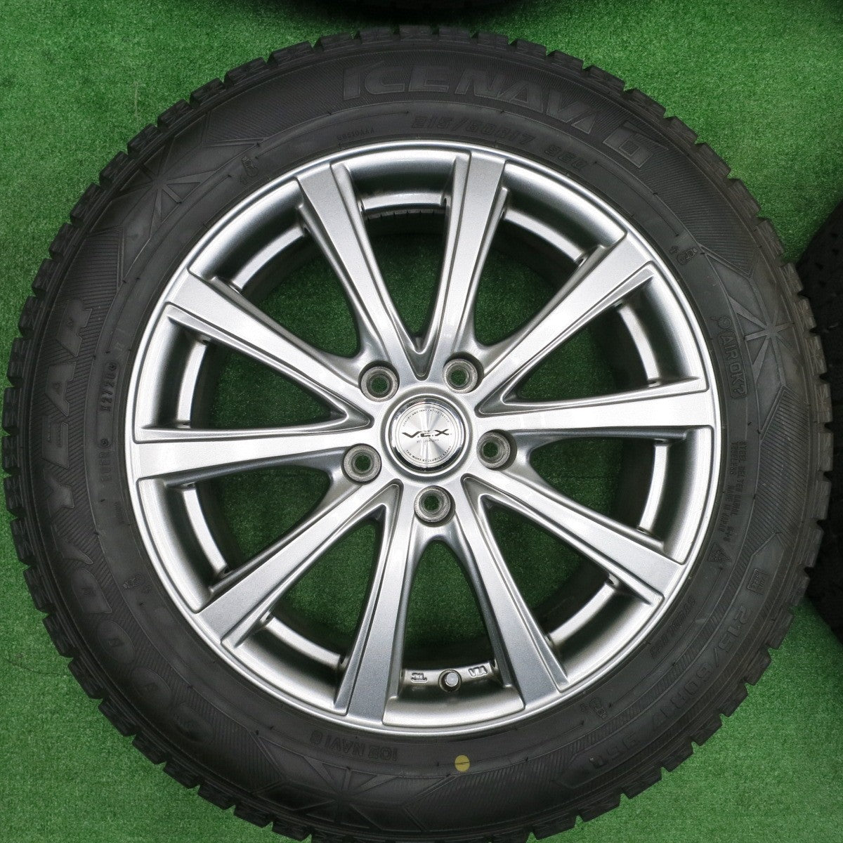 [送料無料] バリ溝！20年！キレイ！9.5分以上★スタッドレス 215/60R17 グッドイヤー アイスナビ6 V.E.X. VEX 17インチ PCD114.3/5H★4092206NJス