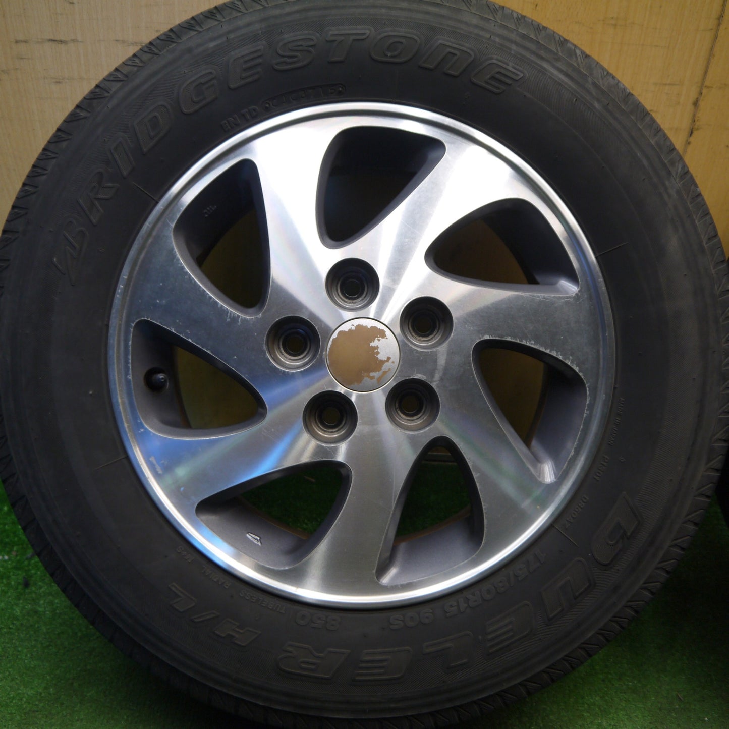 4本価格★ダイハツ テリオスキッド 純正 175/80R15 ブリヂストン デューラー H/L 850 DUELER 15インチ PCD114.3/5H★6031608Hノ