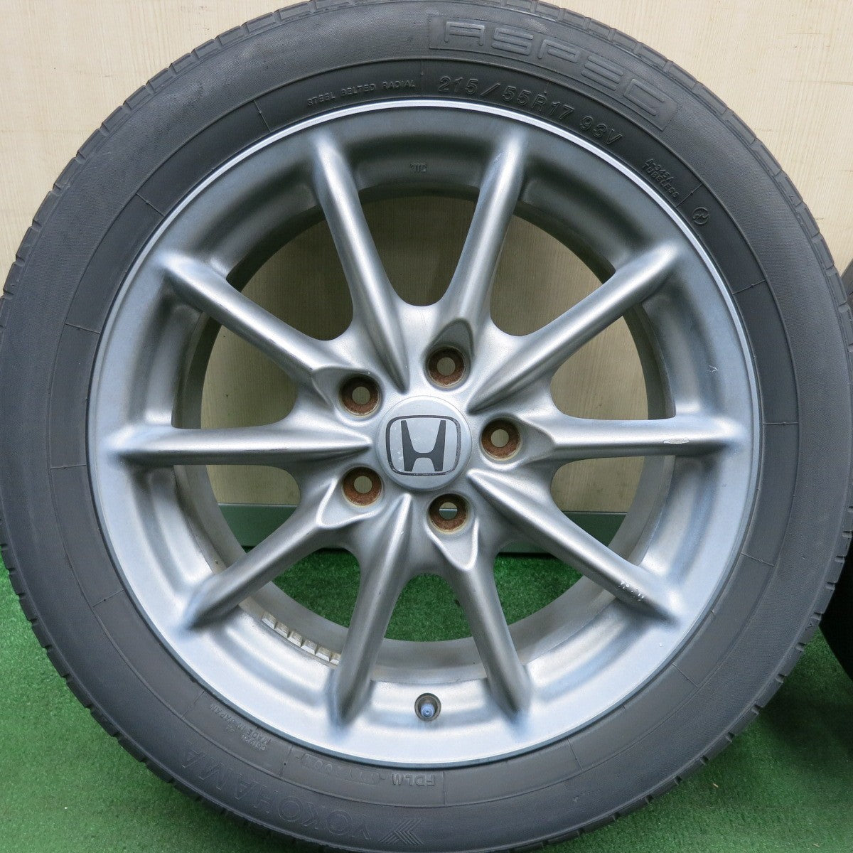 *送料無料* 4本価格★ホンダ RB オデッセイ アブソルート 純正 215/55R17 ヨコハマ ASPEC 17インチ PCD114.3/5H★4032410HAノ