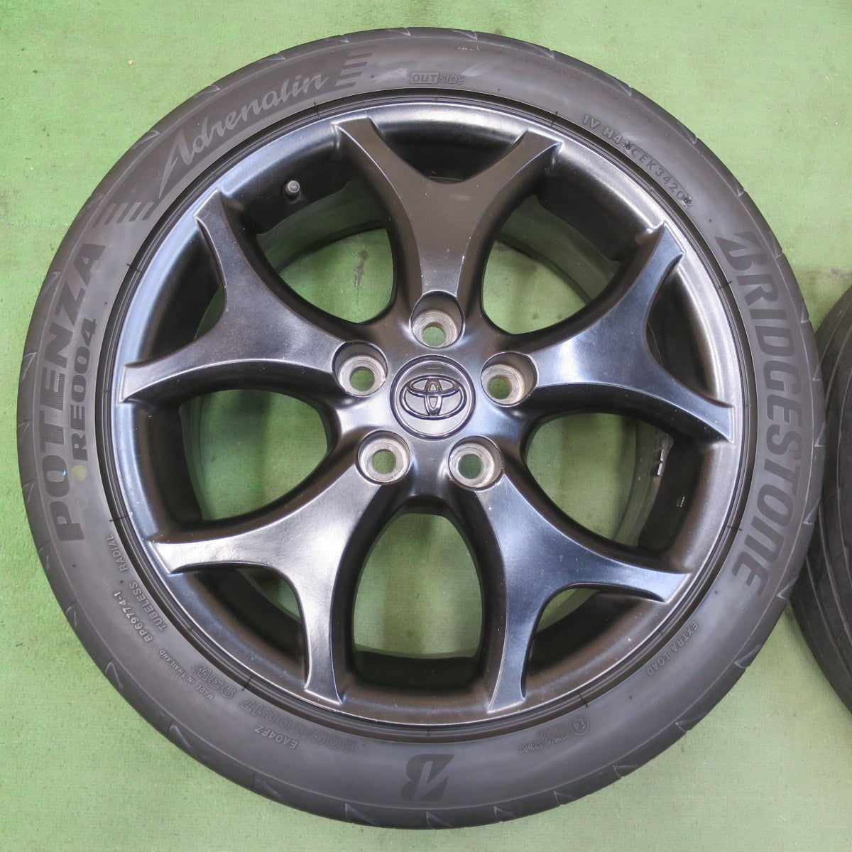 4本価格★トヨタ エスティマ 純正 205/50R17 ブリヂストン ポテンザ RE004 17インチ PCD114.3/5H★5102701イノ