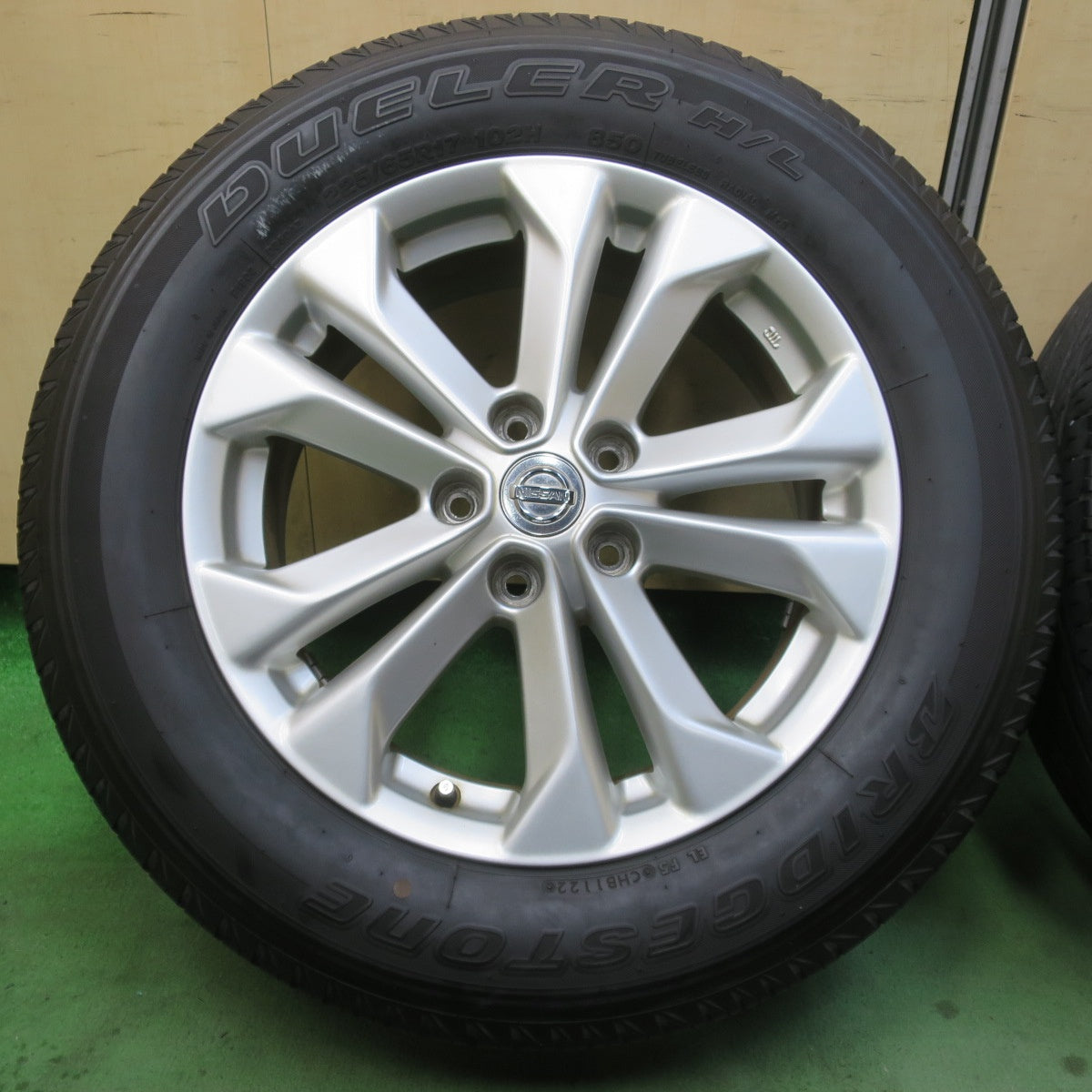 バリ溝！22年！9分★日産 T32 エクストレイル 純正 225/65R17 ブリヂストン デューラー H/L 850 17インチ PCD114.3/5H★6011901イノ