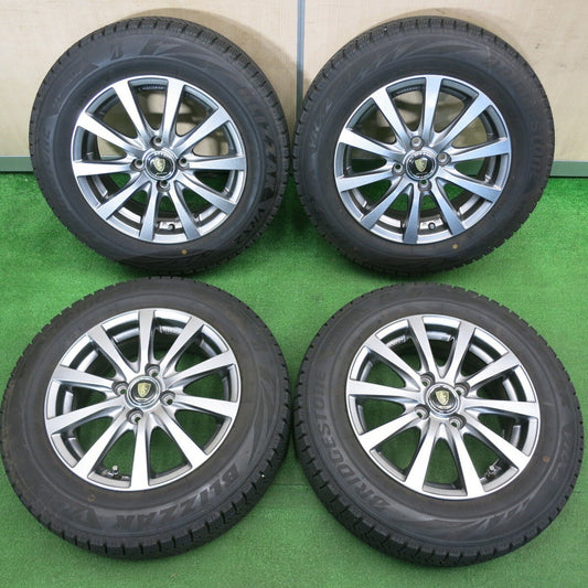 バリ溝！22年！キレイ！9.5分★スタッドレス 165/70R14 ブリヂストン ブリザック VRX2 MANARAY SPORT マナレイ 14インチ PCD100/4H★4121808TNス