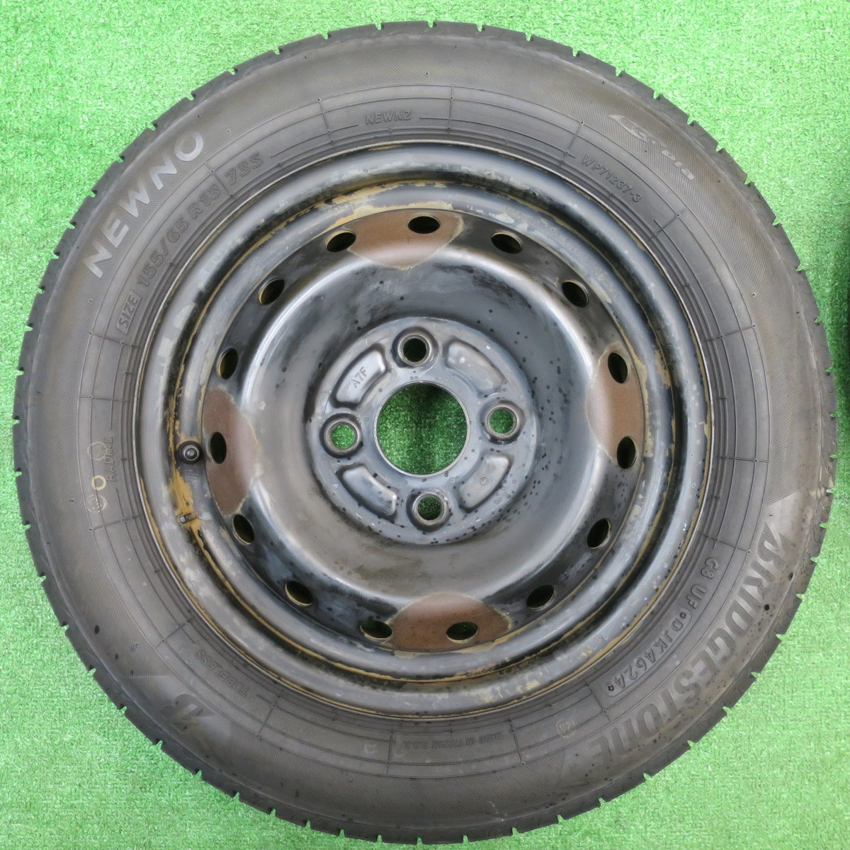 バリ溝！24年！ほぼ10分★155/65R13 ブリヂストン NEWNO TOPY スチール ホイール ニューノ 13インチ PCD100/4H★5110305NJノ