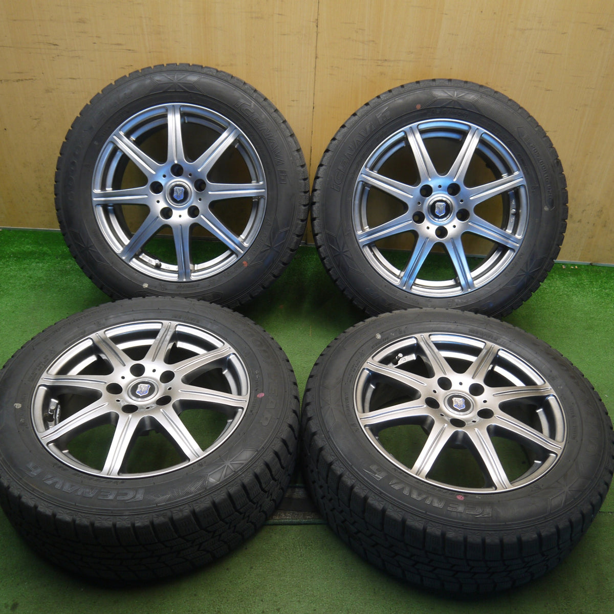 キレイ◎スタッドレス 205/60R16 グッドイヤー アイスナビ6 社外 アルミ 16インチ PCD114.3/5H◎6082806Hス