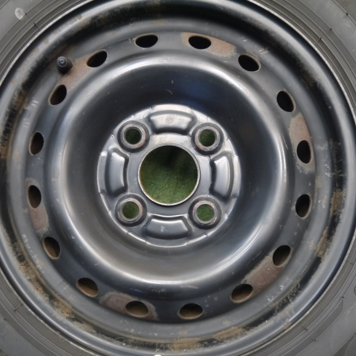 バリ溝！25年！ほぼ10分◎ダイハツ タント ムーヴ ミラ 等 純正 スチール 145/80R13 ダンロップ エナセーブ EC204 13インチ PCD100/4H◎6082801Hノ