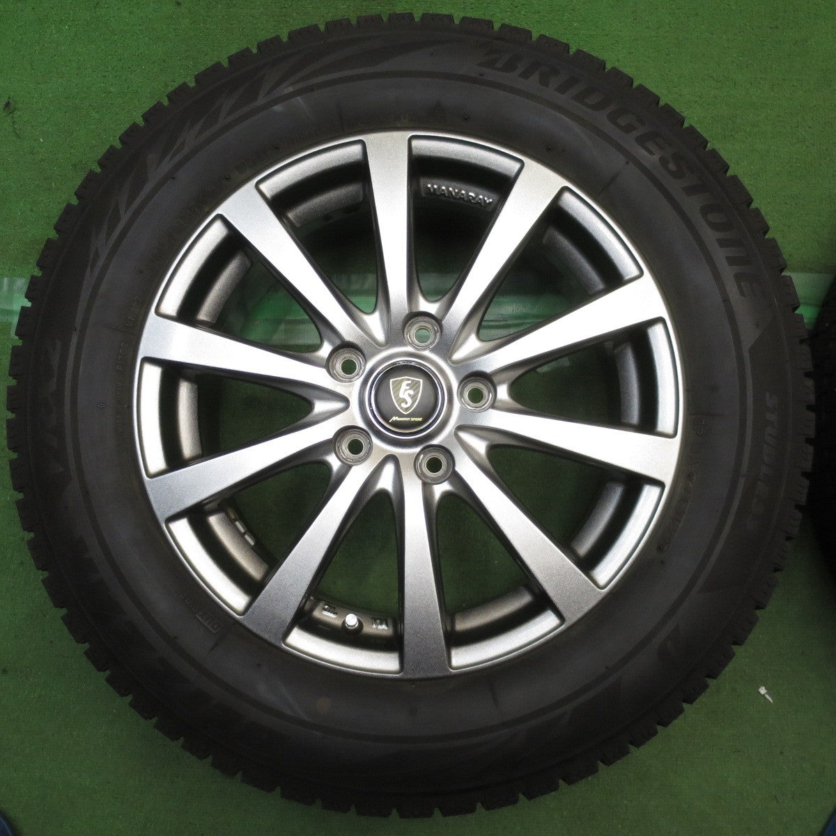バリ溝！22年！キレイ！9分◎スタッドレス 205/65R16 ブリヂストン ブリザック VRX2 MANARAY SPORT マナレイ スポーツ 16インチ PCD114.3/5H◎6092903NJス