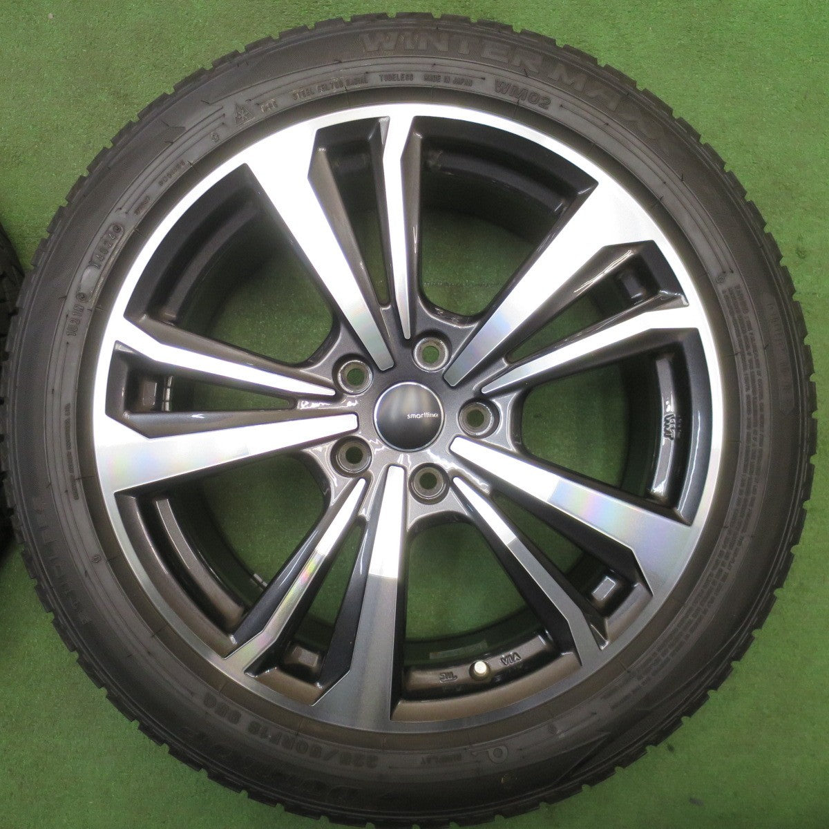ほぼ未使用！24年！キレイ★BMW 等 smartline 365 225/50R18 スタッドレス ダンロップ ウインターマックス WM02 スマートライン 18インチ PCD112/5H★6030903NJス
