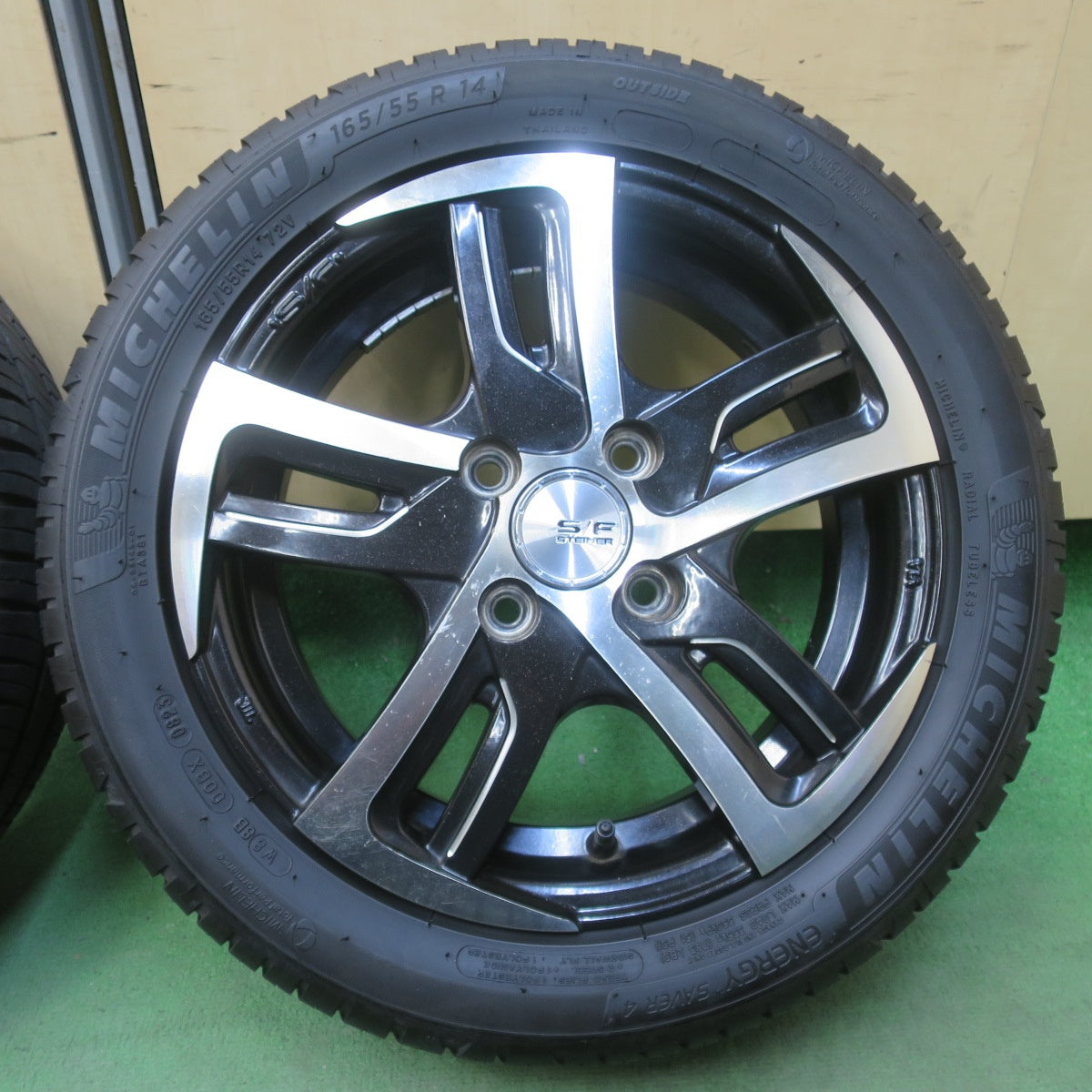 バリ溝！23年！9.5分以上★S/F STEINER SF-C 165/55R14 ミシュラン エナジーセイバー4 14インチ シュタイナー 軽サイズ PCD100/4H★6031604イノ