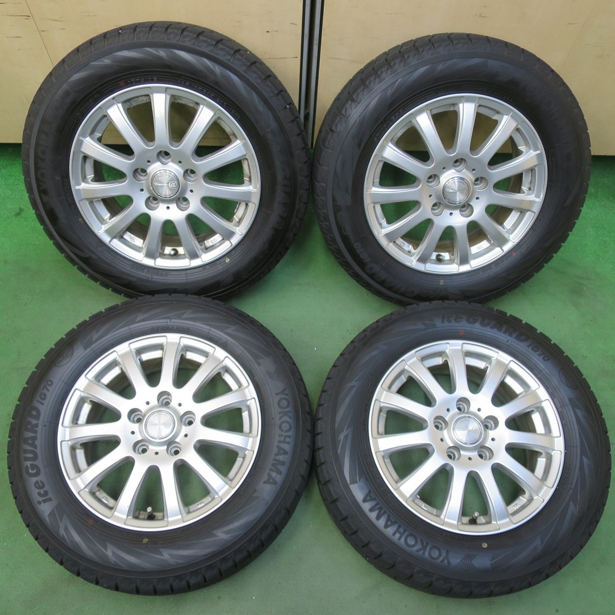 バリ溝！23年！9.5分以上★スタッドレス 195/65R15 ヨコハマ アイスガード iG70 Tirado@ La-Strada 阿部商会 ティラード ラストラーダ 15インチ PCD114.3/5H★5101409イス