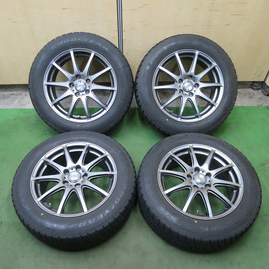 バリ溝！キレイ！9分◎LOXARNY SPORT BADX 215/60R17 スタッドレス グッドイヤー アイスナビ6 ロクサーニ スポーツ 17インチ PCD114.3/5H◎6082103NGス