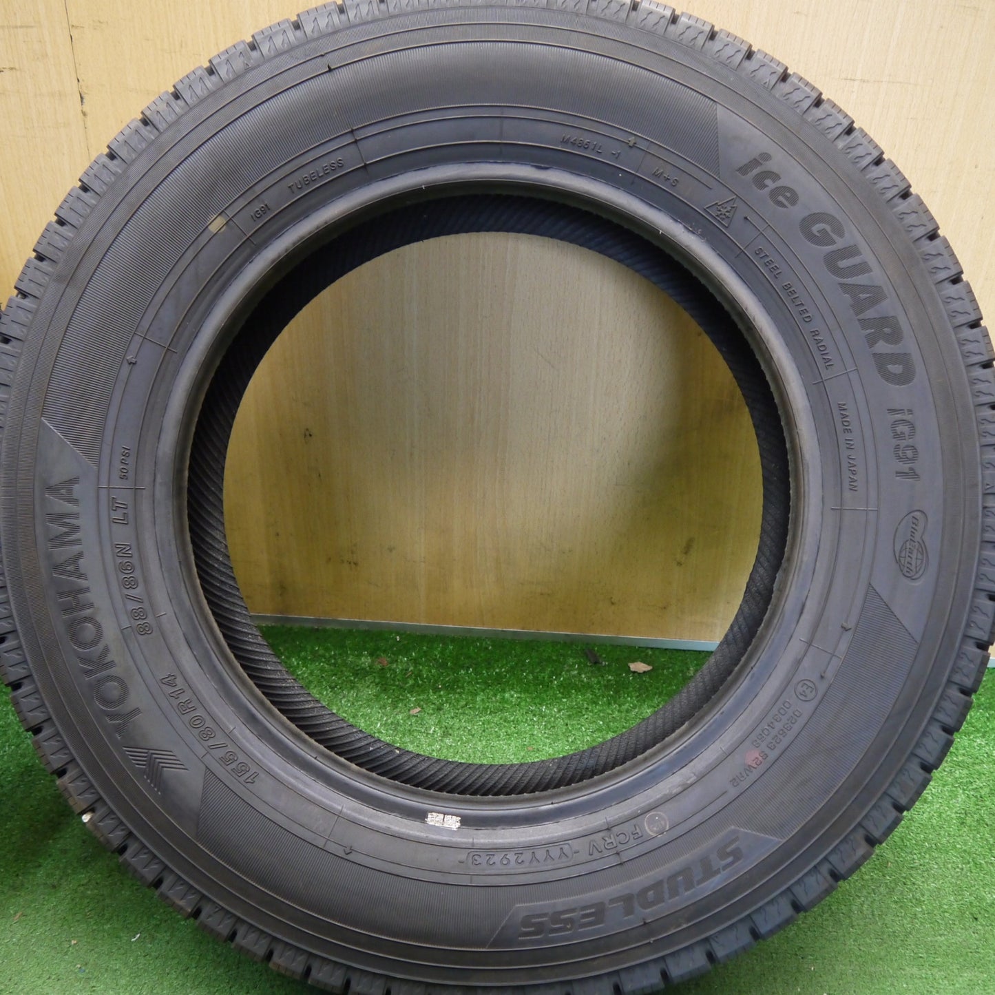 バリ溝！23年！ほぼ10分★スタッドレス 155/80R14 88/86N ヨコハマ アイスガード iG91 タイヤ 14インチ プロボックス サクシード 等★6070503Hスタ