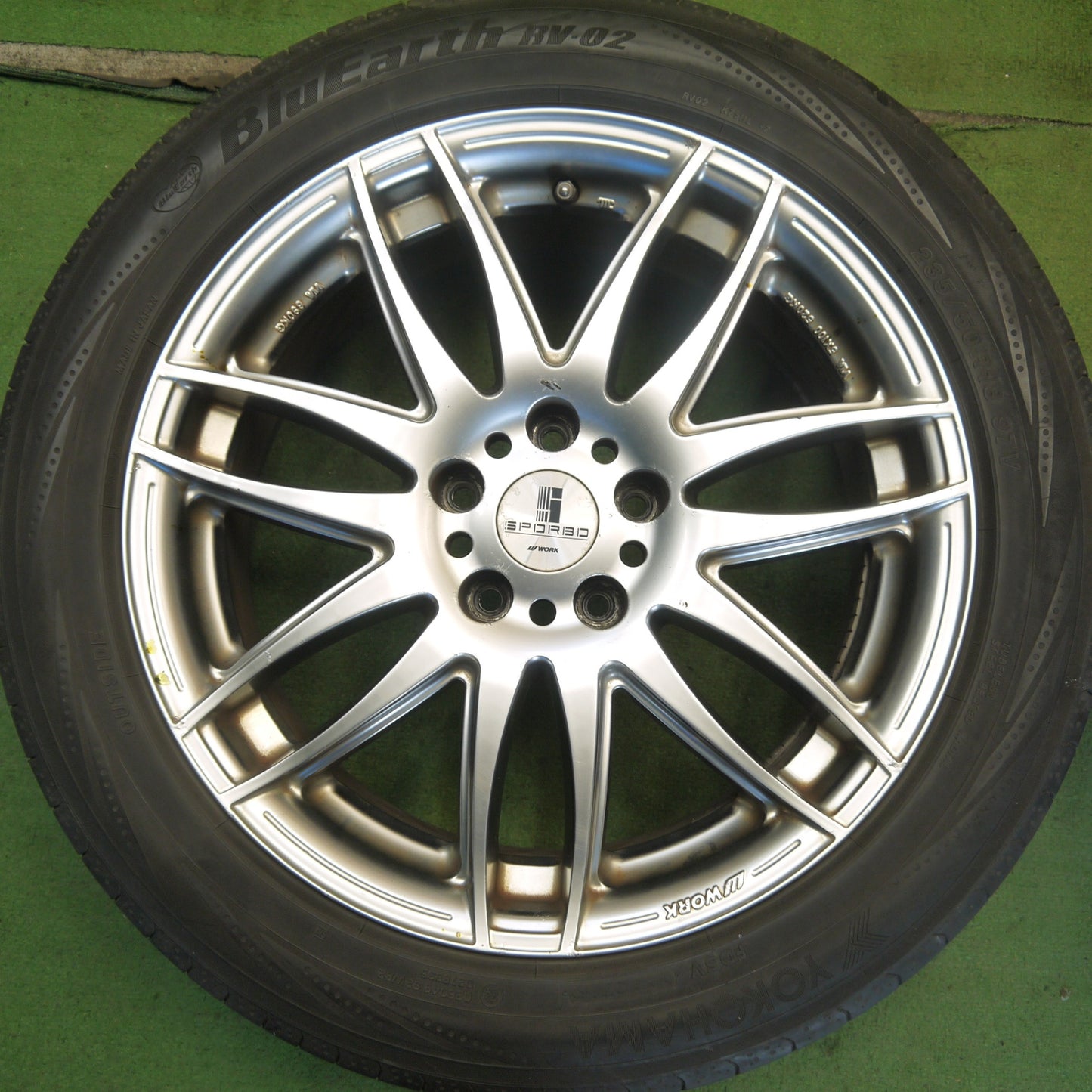4本価格◎WORK SPORBO DURATA 235/50R18 ヨコハマ ブルーアース RV-02 ワーク スポルボ デュラータ 18インチ PCD114.3/5H◎6063003Hノ