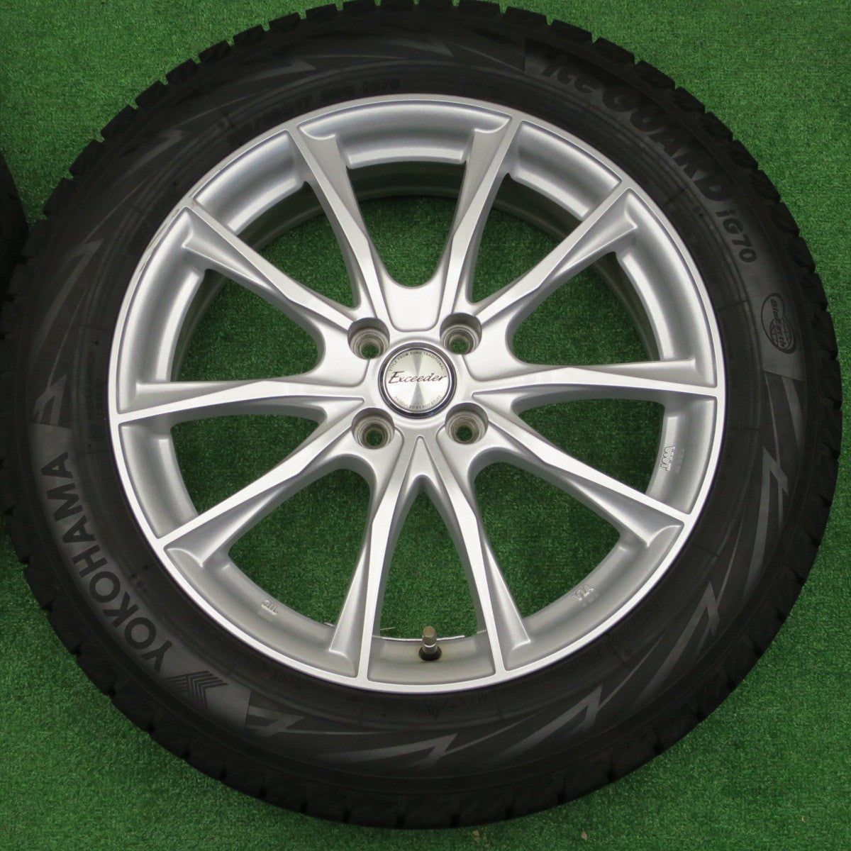 バリ溝！21年！9.5分★スタッドレス 195/60R17 ヨコハマ アイスガード iG70 Exceeder エクシーダー 17インチ PCD100/4H★5121307NKス