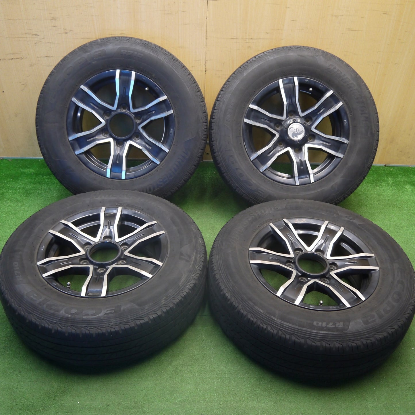 4本価格★195/80R15 107/105N ブリヂストン エコピア R710 J STYLE. CORPORATION JSC 社外 アルミ 15インチ PCD139.7/6H★6040606Hノ