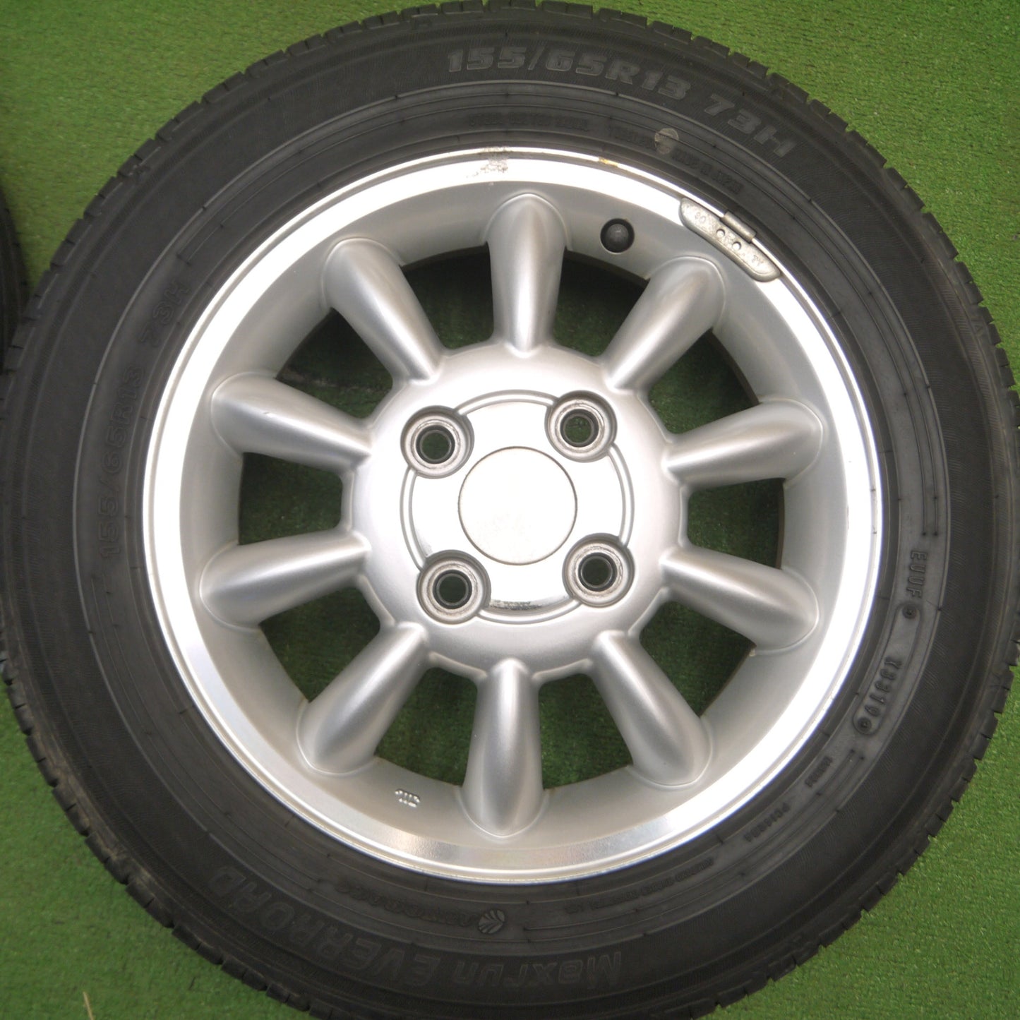 [送料無料] 4本価格★スズキ ラパン 純正 155/65R13 オートバックス Maxrun EVERROAD 13インチ PCD100/4H★5011402Hノ