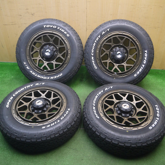 [送料無料] 超バリ溝！24年！キレイ！ほぼ10分★LODIO DRIVE 8M MONO SUPER STAR 175/80R16 トーヨー オープンカントリー A/T Ⅲ ロディオドライブ 16インチ PCD139.7/5H★5022601Hノ