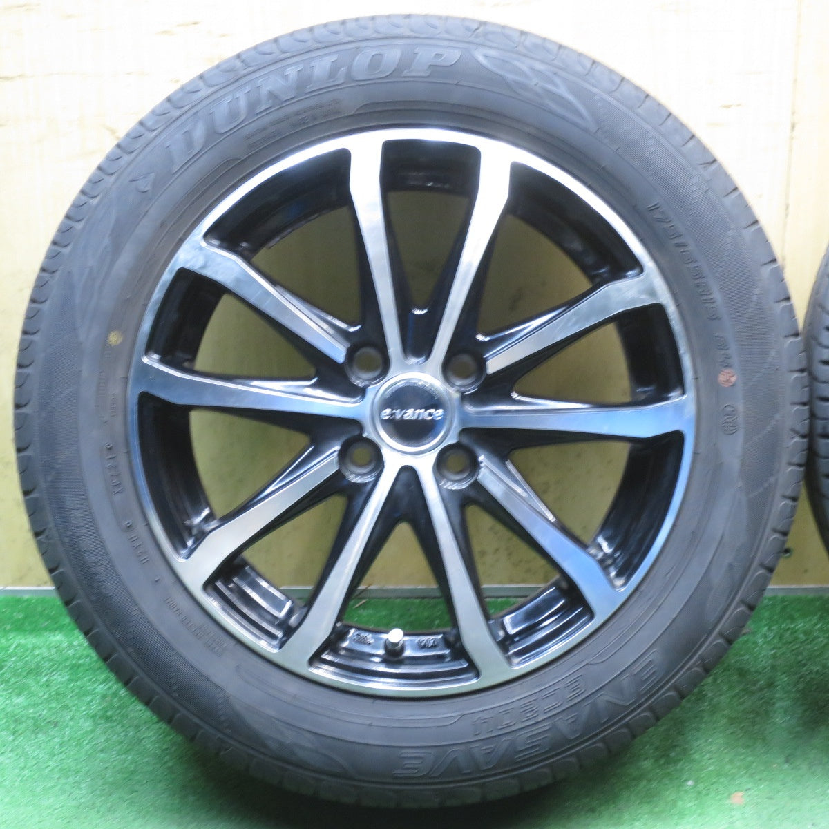 バリ溝！9.5分◎175/65R15 ダンロップ エナセーブ EC204 e vance HA1 エヴァンス 15インチ PCD100/4H◎6082805NJノ
