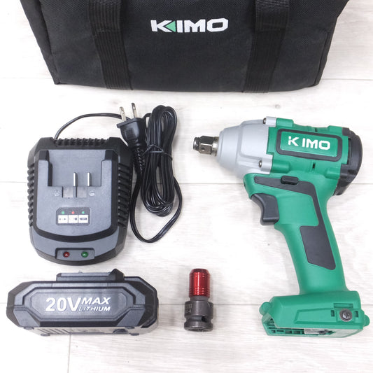 [送料無料] キレイ◆KIMO 充電式 インパクト ドライバー 20V QM-3601 バッテリー 充電器 ケース 付き 電動 工具◆