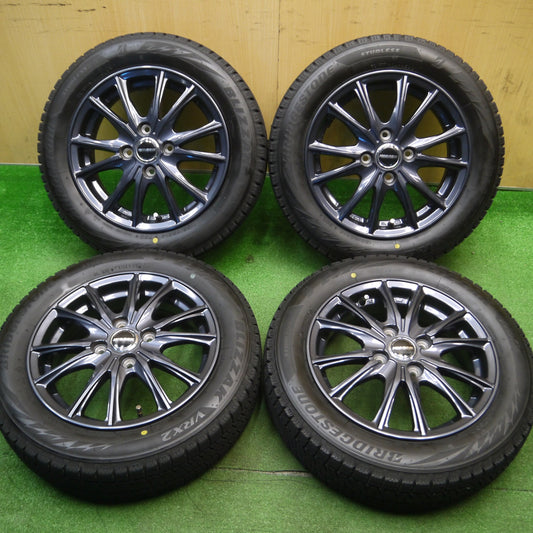 [送料無料] バリ溝！23年！キレイ！9.5分★スタッドレス 155/65R14 ブリヂストン ブリザック VRX2 WAREN ヴァーレン 14インチ PCD100/4H★5010802Hス