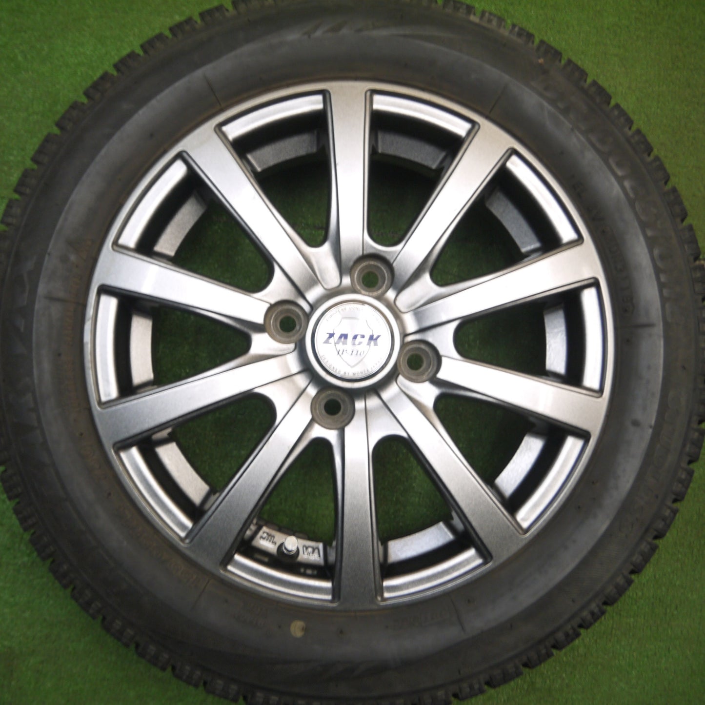 [送料無料] バリ溝！8.5分★スタッドレス 155/65R14 ブリヂストン ブリザック VRX ZACK JP-110 MONZA ザック 14インチ PCD100/4H★5013107Hス